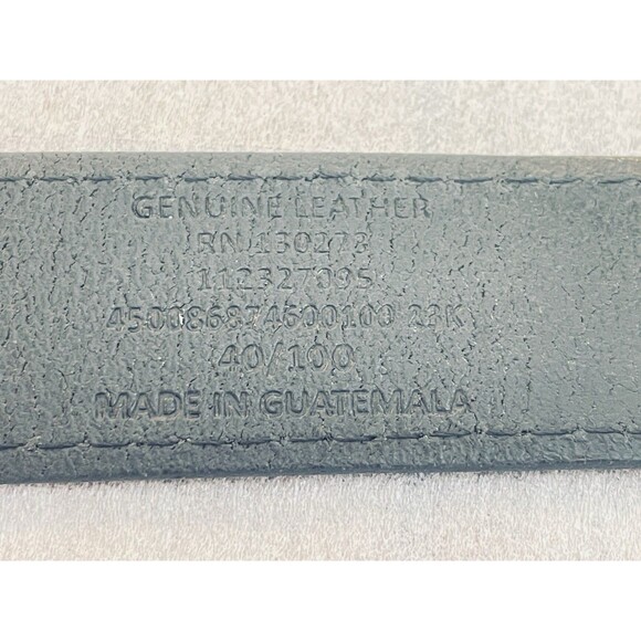 Wrangler Men’s Black Genuine Leather Belt Sz 40 Stitch Detail Western Style - Picture 3 of 10